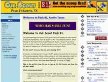 Tablet Screenshot of pack81austin.com